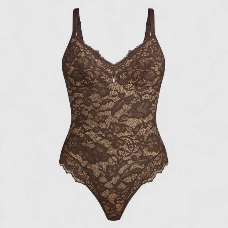 Kanten Corrigerende Thong Bodysuit – Shapewear