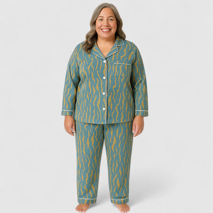 Dames Pyjama Set van katoen – Zacht & Comfortabel
