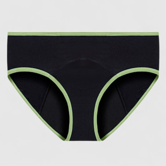 Sportieve Dames Incontinentie Slip – Zwart met Gekleurde Band