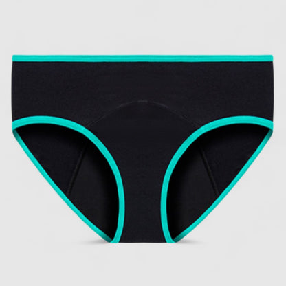 Sportieve Dames Incontinentie Slip – Zwart met Gekleurde Band