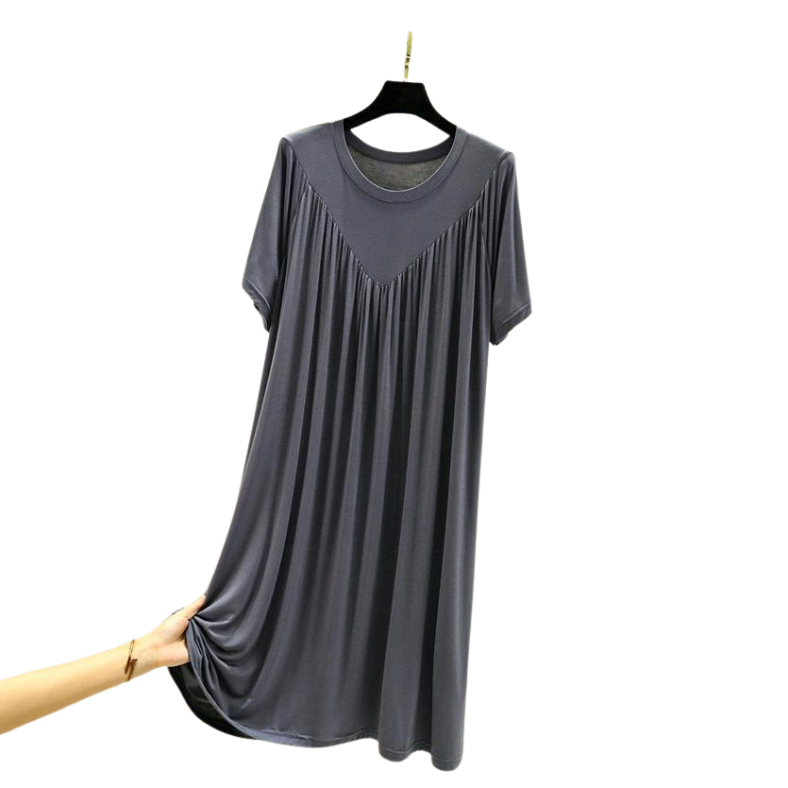 Super Zachte Losse Pyjamajurk Dames – Korte Mouw Comfort