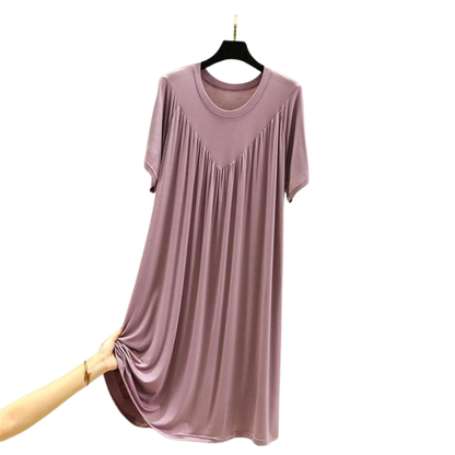 Super Zachte Losse Pyjamajurk Dames – Korte Mouw Comfort