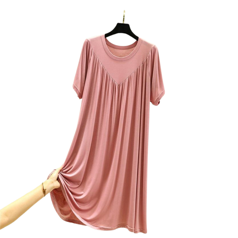 Super Zachte Losse Pyjamajurk Dames – Korte Mouw Comfort