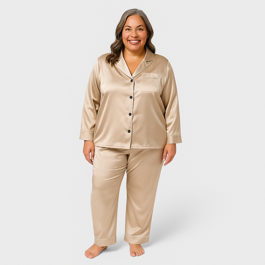 Zachte Dames Pyjama – Comfortabel & Verkrijgbaar in Grote Maten