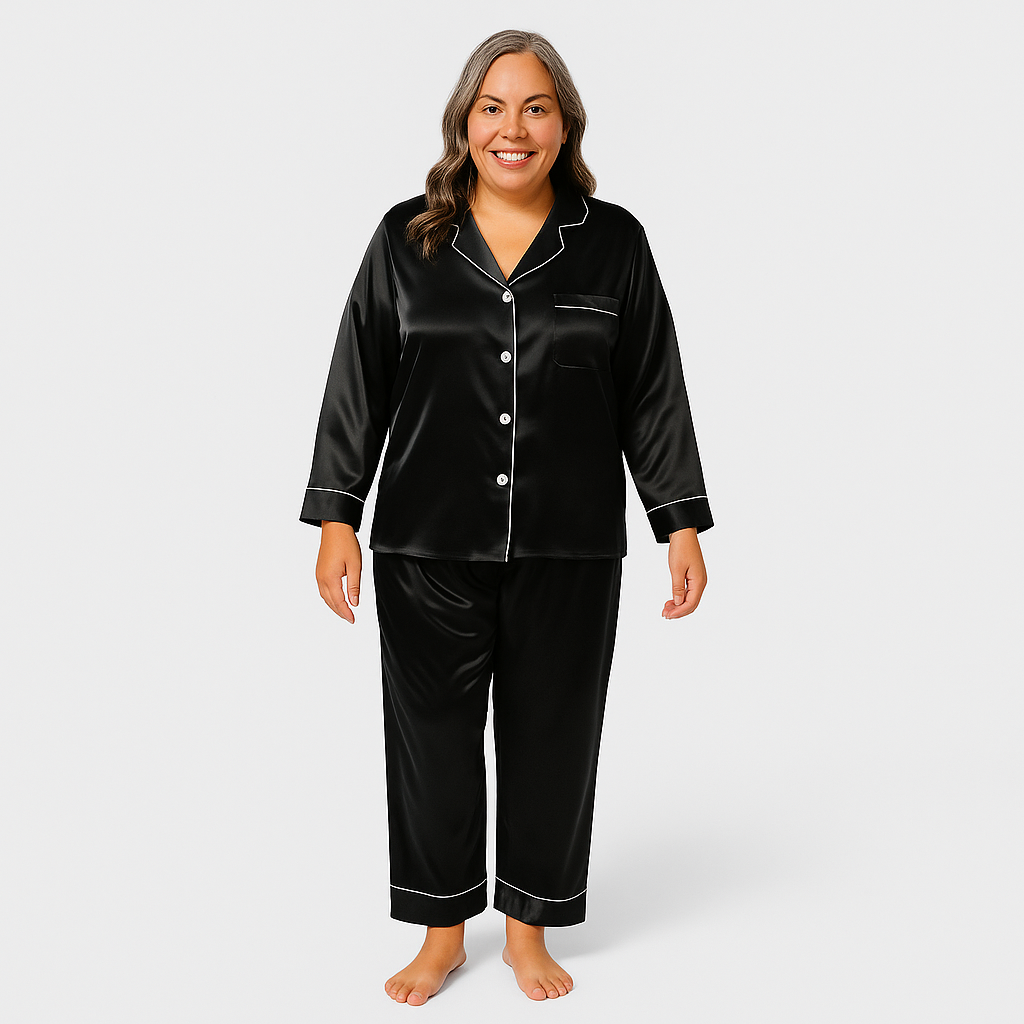 Zachte Dames Pyjama – Comfortabel & Verkrijgbaar in Grote Maten